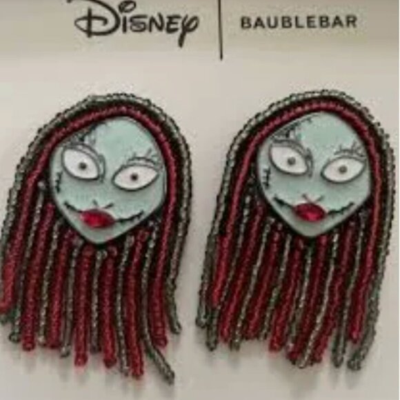 Disney Baublebar Sally Skellington Nightmare Before Christmas Earrings New Box - Picture 2 of 5